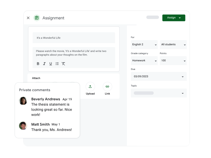 A tool that saves teachers time on routine assessment stages